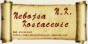 Nebojša Kostačević vizit kartica